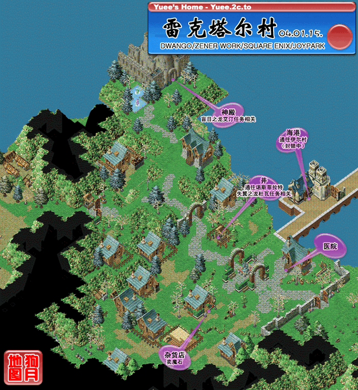 雷克塔尔镇 魔力宝贝地图